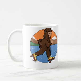 Lustiger Bigfoot-Rollschuh-Liebhaber Skater-Illust Kaffeetasse