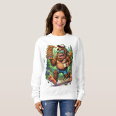 Lustiger Bigfoot Sasquatch Camping  Sweatshirt (Vorne ganz)