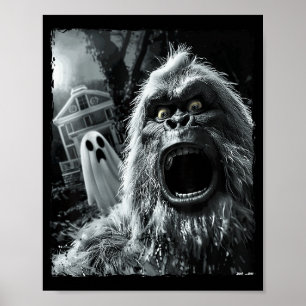Lustiger Bigfoot Sasquatch Halloween  Poster