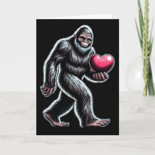 Lustiger Bigfoot Sasquatch Herz Männer Kinder Jung Karte