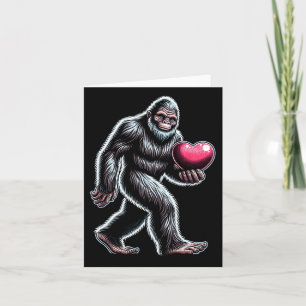 Lustiger Bigfoot Sasquatch Herz Männer Kinder Jung Karte