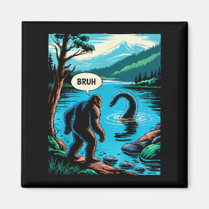 Lustiger Bigfoot Sasquatch Loch Ness Monster Intro Magnet