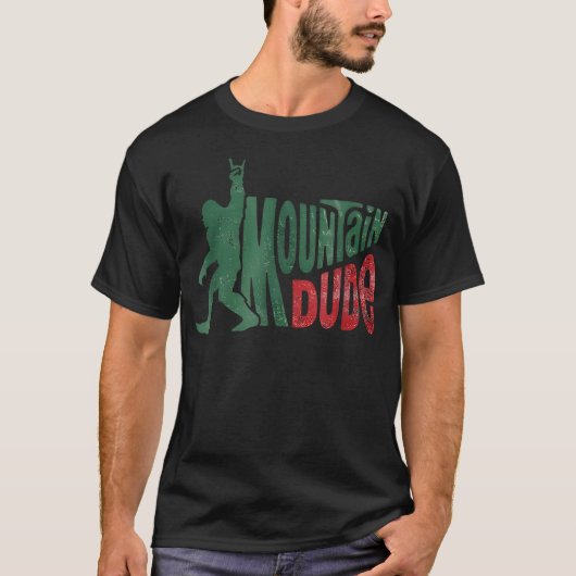 Lustiger Bigfoot-Typ im Gebirge T-Shirt (Vorderseite)