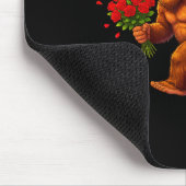 Lustiger Bigfoot Valentinstag Herz Sasquatch Retro Mousepad (Ecke)