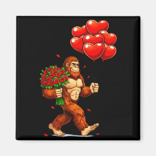 Lustiger Bigfoot Valentinstag Liebesherzen Sasquat Magnet