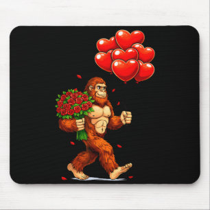 Lustiger Bigfoot Valentinstag Liebesherzen Sasquat Mousepad