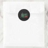 Lustiger Bigfoot-Wanderberg-Typ-Design Runder Aufkleber (Tasche)
