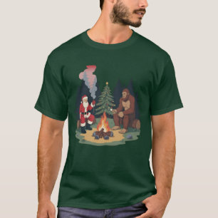 Lustiger Bigfoot Weihnachten Santa Sasquatch Campi T-Shirt