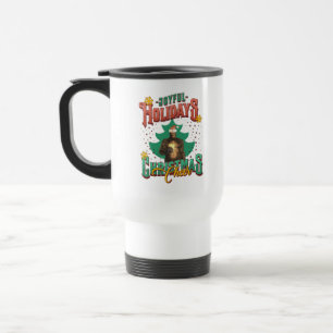 Lustiger Bigfoot-Weihnachtsgruß-Feiertag Reisebecher