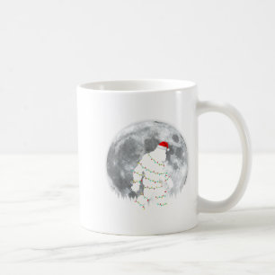 Lustiger Bigfoot Weihnachtsmann Mond Weihnachtsbel Kaffeetasse