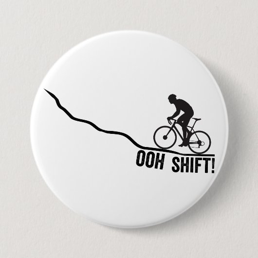 Lustiger Biker benutzt Schalthebel Button (Vorderseite)