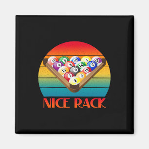 Lustiger Billard 9 Ball Pool Spieler Vintage Schön Magnet