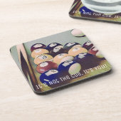 Lustiger Billard-Pool-Spiel-Raum-Untersetzer Getränkeuntersetzer (Linke Seite)