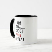 Lustiger Billard-Poolbillard-Tisch-Ziel-Witz Tasse (Vorderseite Links)