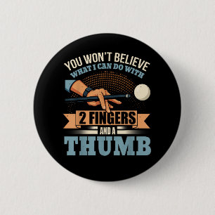 Lustiger Billard-Sport Button