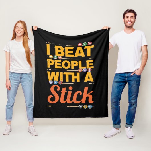 Lustiger Billard-Wortkunststock Fleecedecke (Beispiel)
