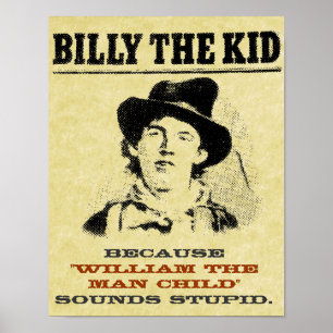 Lustiger Billy das Kinder"gewollte" Plakat