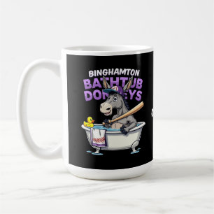 Lustiger Binghamton Baseball Badewannen Esel Vinta Kaffeetasse