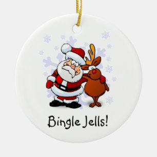 Lustiger Bingle Jells Weihnachtsfeiertag-Schmuck Keramik Ornament