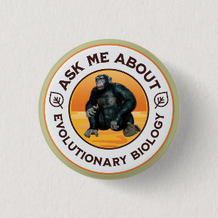 Lustiger Biologie-Lehrer Evolution Humor Geschenk Button