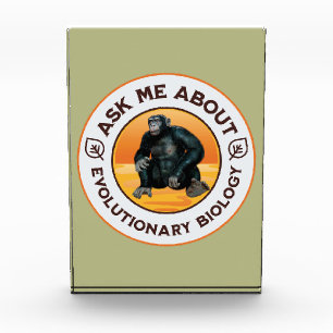 Lustiger Biologie-Lehrer Evolution Humor Geschenk Fotoblock