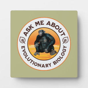 Lustiger Biologie-Lehrer Evolution Humor Geschenk Fotoplatte