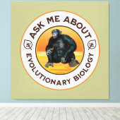 Lustiger Biologie-Lehrer Evolution Humor Geschenk Leinwanddruck (Insitu (Holzboden))