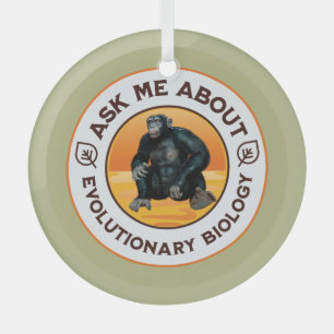 Lustiger Biologie-Lehrer Evolution Humor Geschenk Ornament Aus Glas