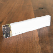 lustiger Bison Namensplakette (Seite)