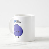 Lustiger Blaubeer-Wortwitz Kaffeetasse (Vorderseite Links)