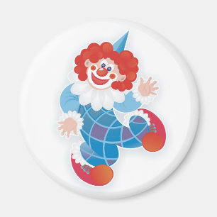 lustiger blauer Clown Magnet