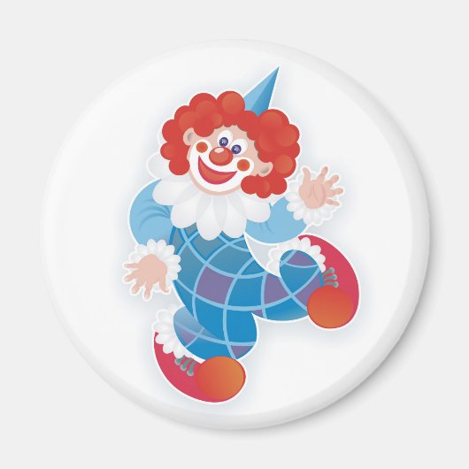 lustiger blauer Clown Magnet (Vorne)