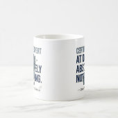 Lustiger blauer französischer Bulldoggen-Experte f Kaffeetasse (Mittel)
