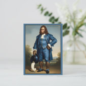 Lustiger blauer Junge Parodie Postkarte (Stehend Vorderseite)