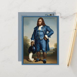 Lustiger blauer Junge - Parodie Postkarte