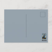 Lustiger blauer Junge Parodie Postkarte (Rückseite)