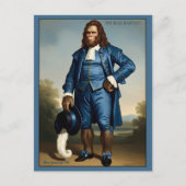 Lustiger blauer Junge Parodie Postkarte (Vorderseite)