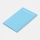 Lustiger blauer Listen-Ersteller Post-it Klebezettel (angewinkelt)