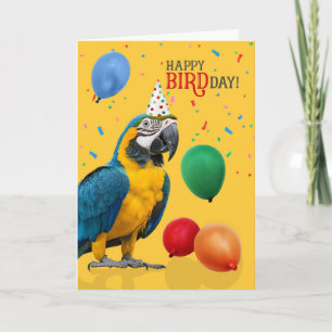 Lustiger blauer und goldener Ara Geburtstag Karte
