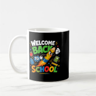 Lustiger Bleistift Erster Schultag Willkommen zurü Kaffeetasse