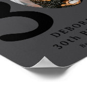 Lustiger Blick Wer ist 30 Stylischer 30. Geburtsta Poster (Ecke)