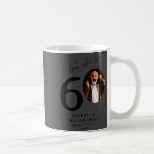 Lustiger Blick Wer ist 60 Stylischer 60. Geburtsta Kaffeetasse (Rechts)
