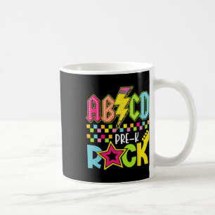 Lustiger Blitz Zurück Zur Schule Pre K Rock Kid Kaffeetasse