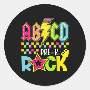 Lustiger Blitz Zurück Zur Schule Vor K Rock Kind Runder Aufkleber