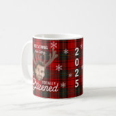 Lustiger Blitzened benutzerdefinierter Gesicht Wei Kaffeetasse (Vorderseite Links)