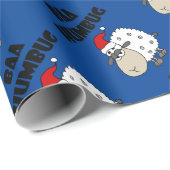 Lustiger Blökenhumbug-WeihnachtsCartoon Geschenkpapier (Rolleneckpunkt)