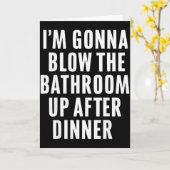 Lustiger Blow The Bathroom Erwachsenen Humor Unang Karte (Gelbe Blume)