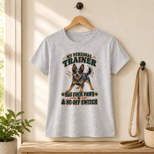 Lustiger Blue Heeler Personal Trainer T-Shirt