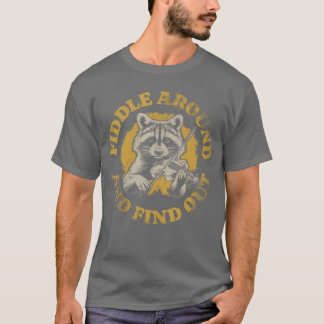Lustiger Bluegrass-Waschbär-Fiedler Volksmusik-Fan T-Shirt