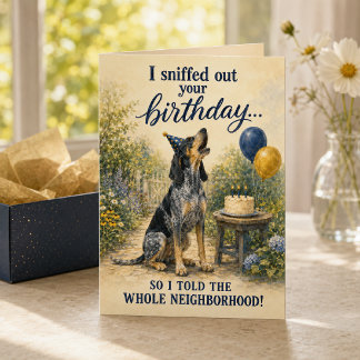 Lustiger Bluetick Coonhound Heult Geburtstag Karte